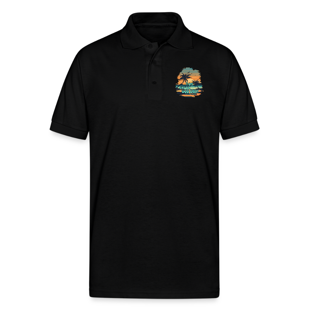 Enjoy Every God Day Gildan Unisex 50/50 Jersey Polo - black