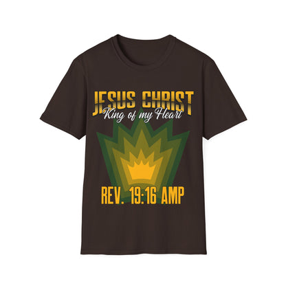 Jesus Christ- King of My Heart Christian Hope Unisex T-Shirt - Bible God Jesus Christ Encouragement
