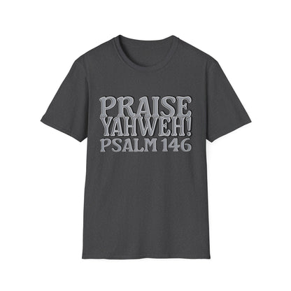 Praise Yahweh! Unisex Softstyle T-Shirt -GrayPrint