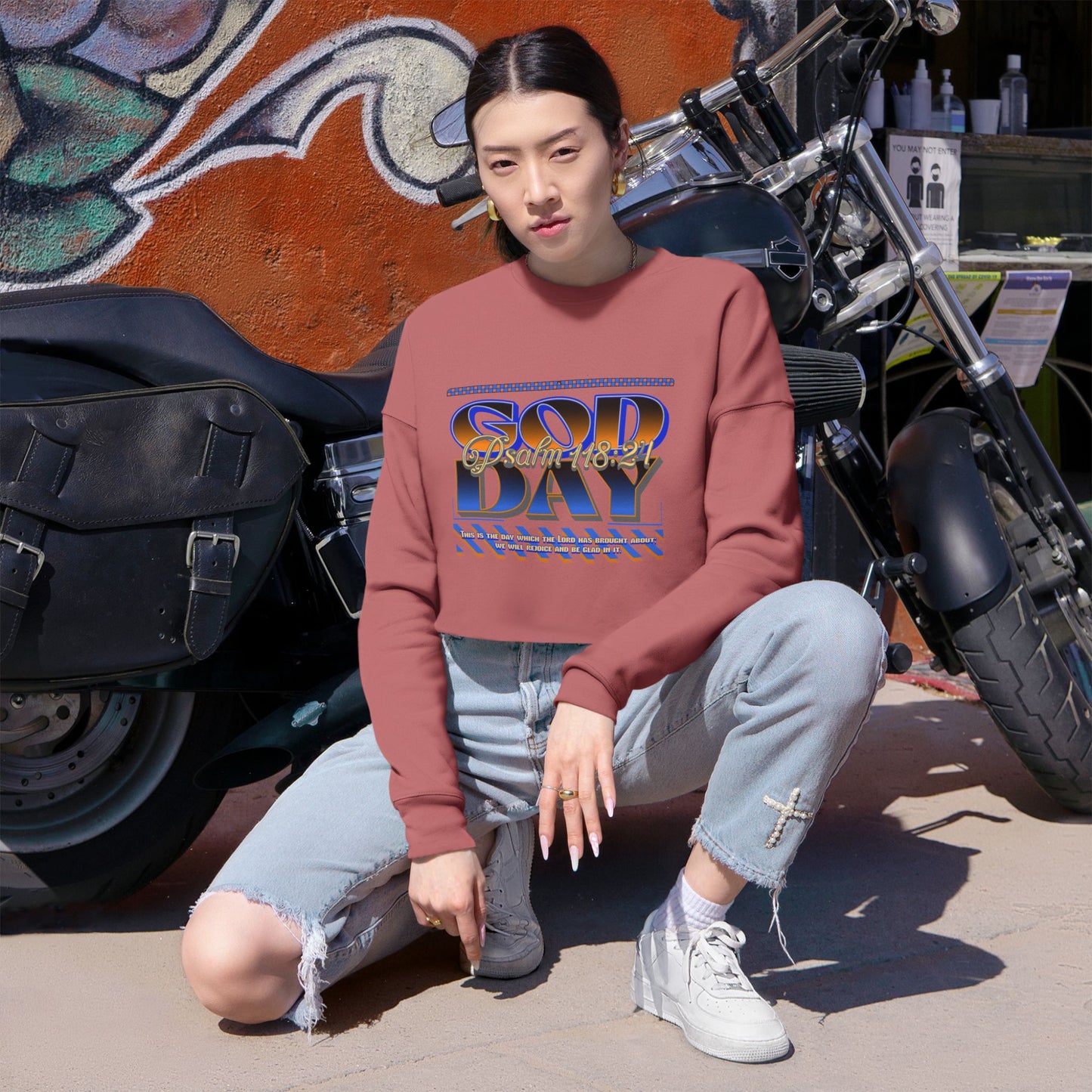 "God Day" Women's Cropped Sweatshirt