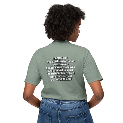 "Troubled? Get to God!" Unisex HD Cotton™ T-shirt