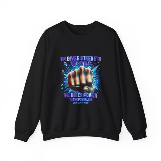 "Isaiah 40:29" Unisex Heavy Blend™ Crewneck Sweatshirt