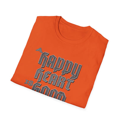 A Happy Heart Unisex Softstyle T-Shirt [Gray Text]