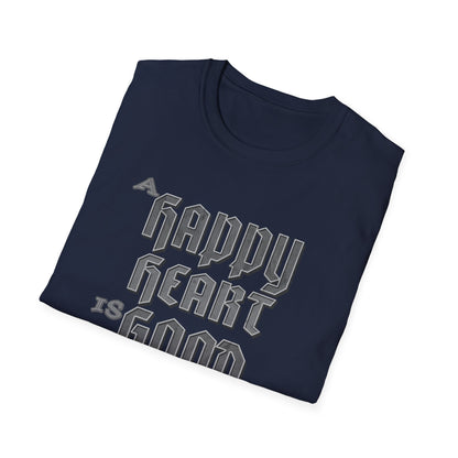 A Happy Heart Unisex Softstyle T-Shirt [Gray Text]