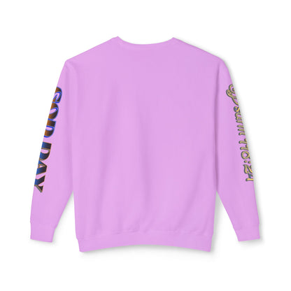 "God Day" Unisex Lightweight Crewneck Sweatshirt w/Sleeve Text