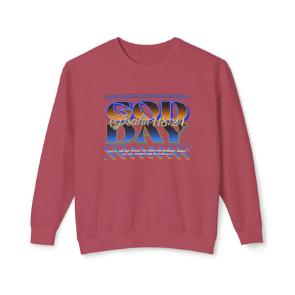 "God Day" Unisex Lightweight Crewneck Sweatshirt w/no Sleeve Text