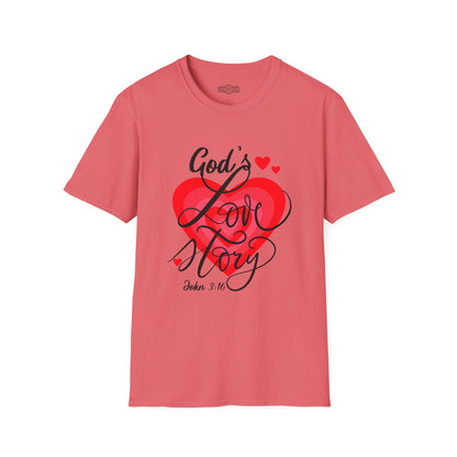 "God's Love Story" Unisex Softstyle T-Shirt
