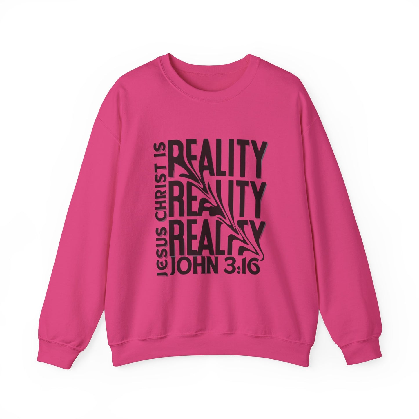 CDG Jesus Christ is Reality ...Unisex Heavy Blend™ Crewneck Sweatshirt [Blk Text]