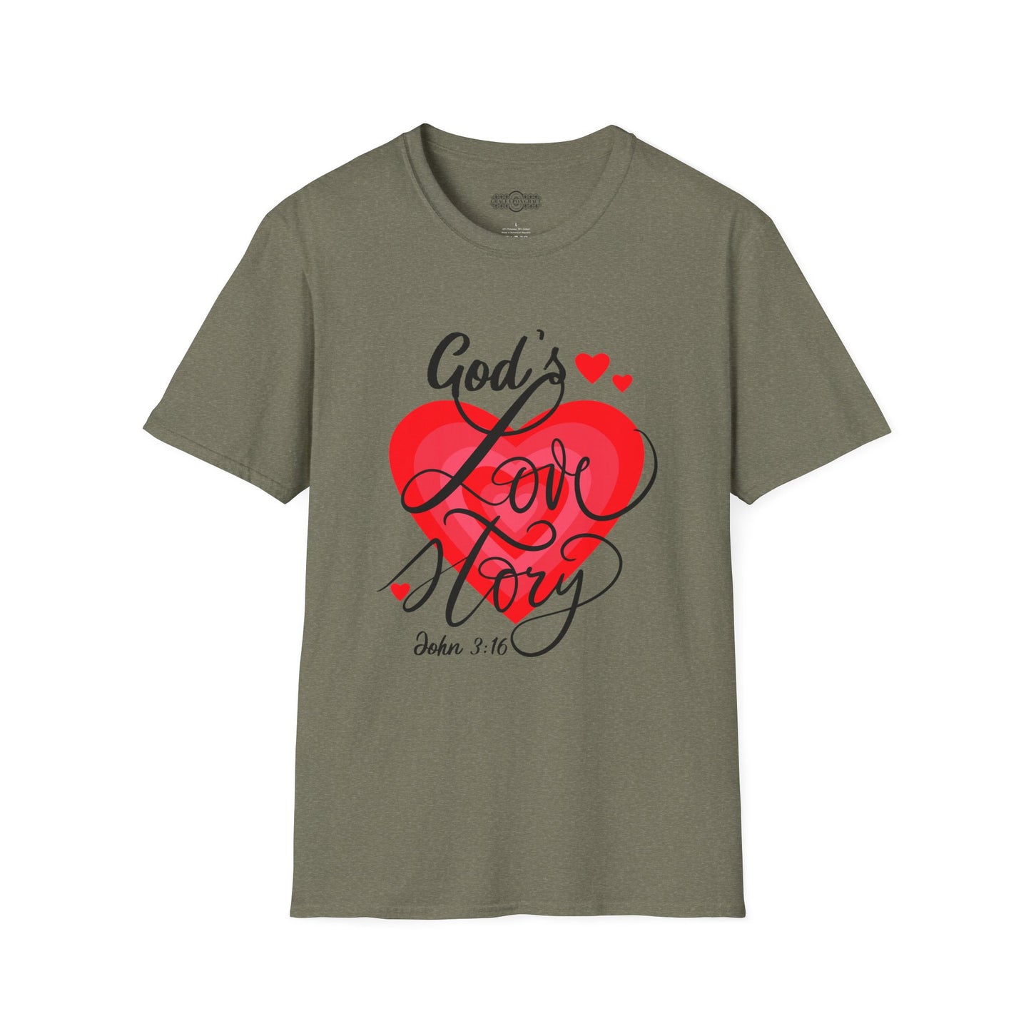 "God's Love Story" Unisex Softstyle T-Shirt