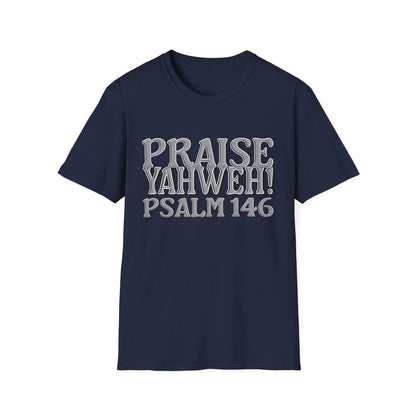 Praise Yahweh! Unisex Softstyle T-Shirt -GrayPrint