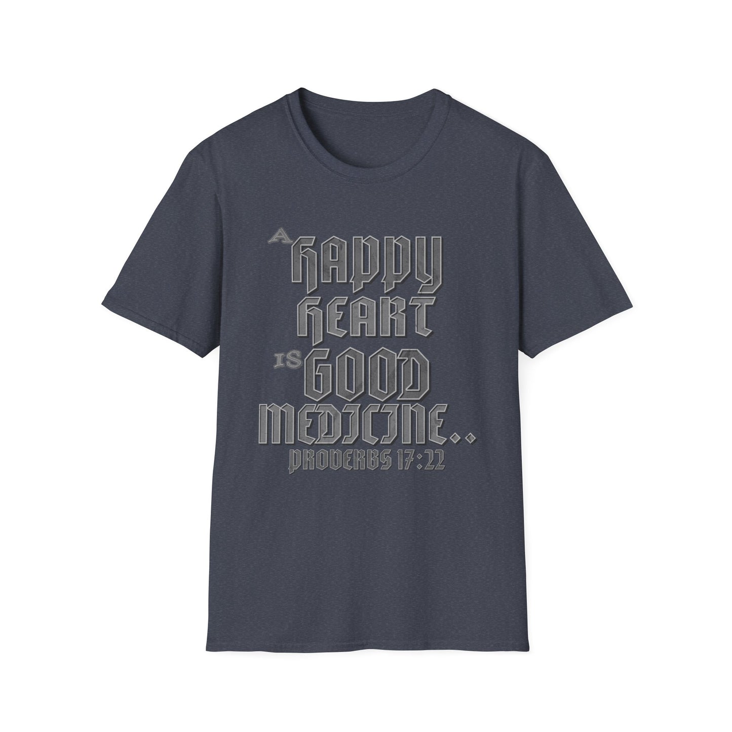 A Happy Heart Unisex Softstyle T-Shirt [Gray Text]