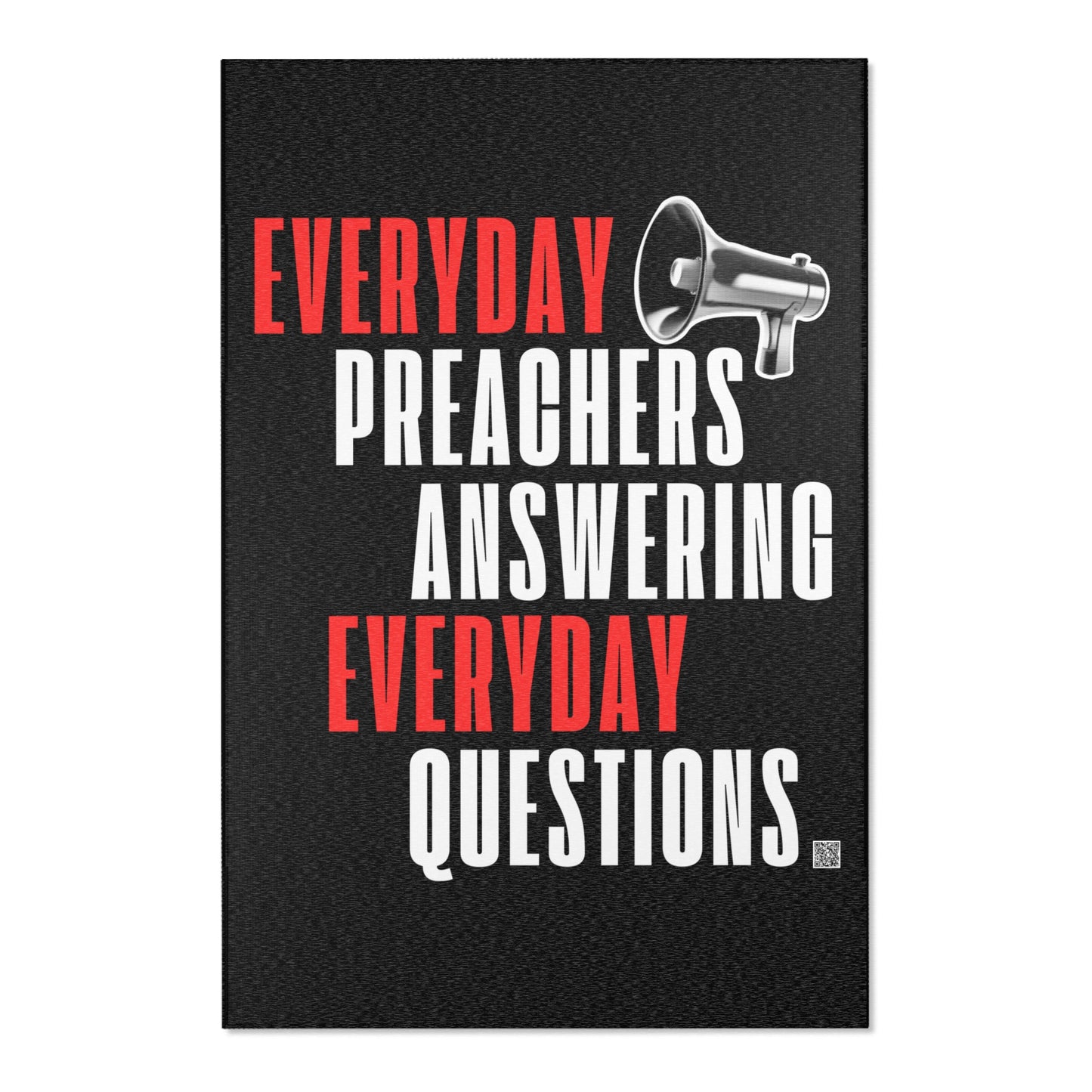 Everyday Preachers... Area Rugs [Red/White Text]
