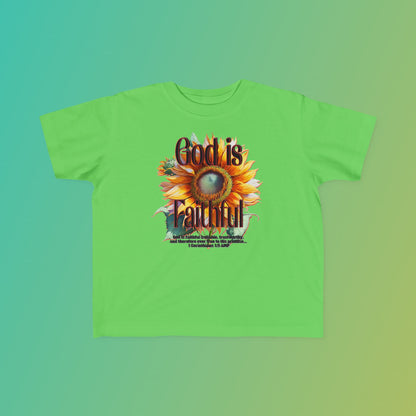 "God is Faithful" Toddler's Fine Jersey Tee