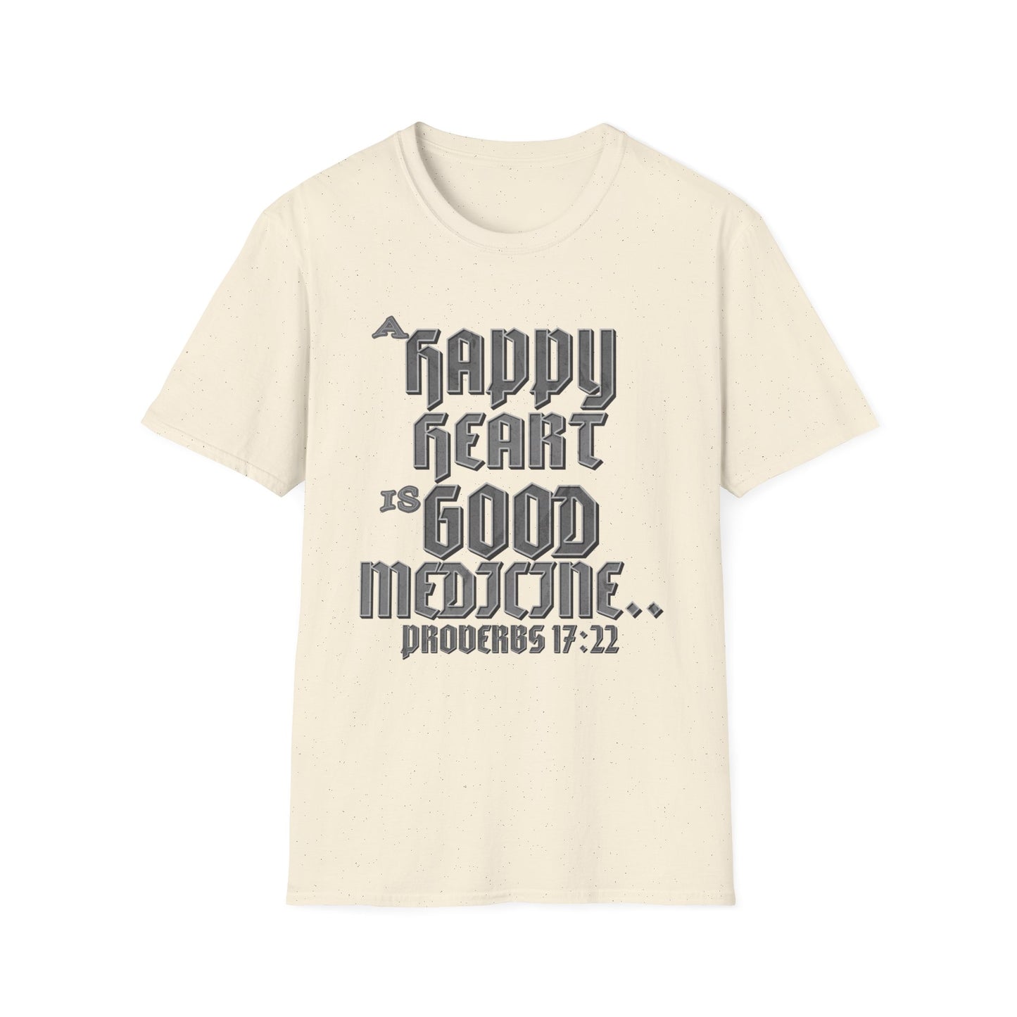 A Happy Heart Unisex Softstyle T-Shirt [Gray Text]