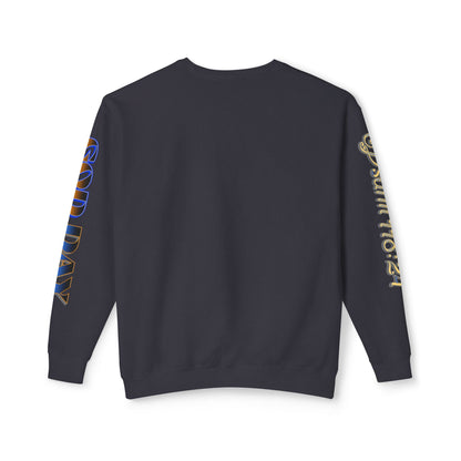 "God Day" Unisex Lightweight Crewneck Sweatshirt w/Sleeve Text