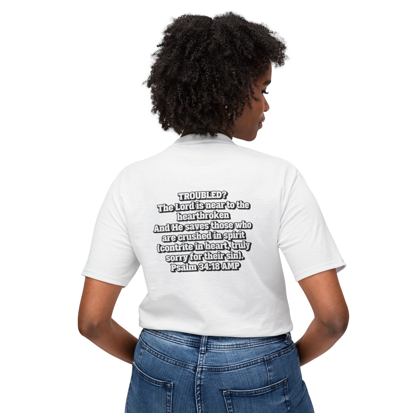 "Troubled? Get to God!" Unisex HD Cotton™ T-shirt