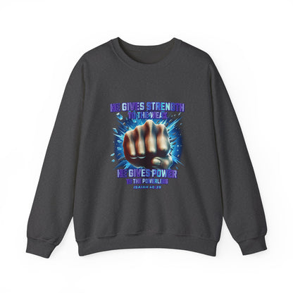"Isaiah 40:29" Unisex Heavy Blend™ Crewneck Sweatshirt