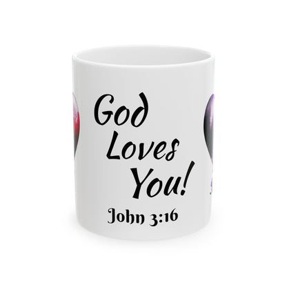 "God Loves You! Ceramic Mug 11oz