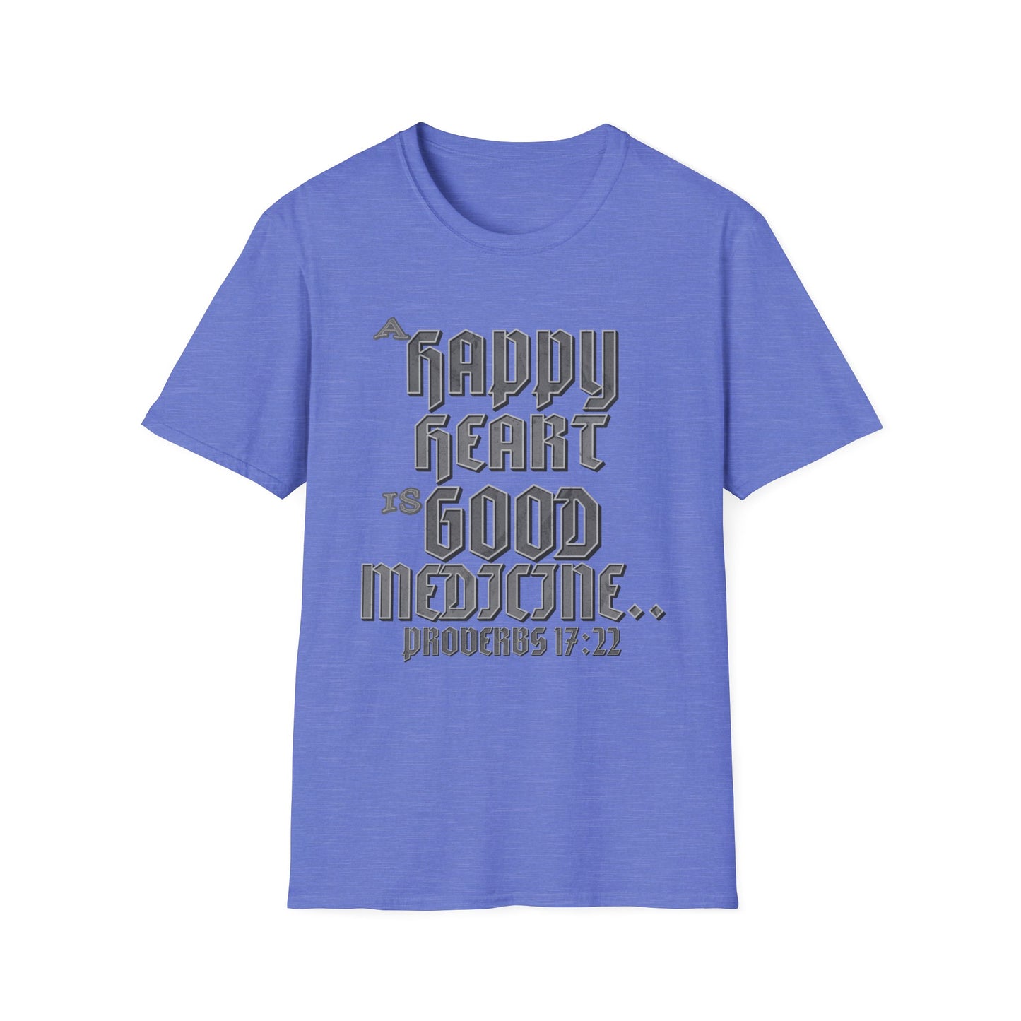 A Happy Heart Unisex Softstyle T-Shirt [Gray Text]