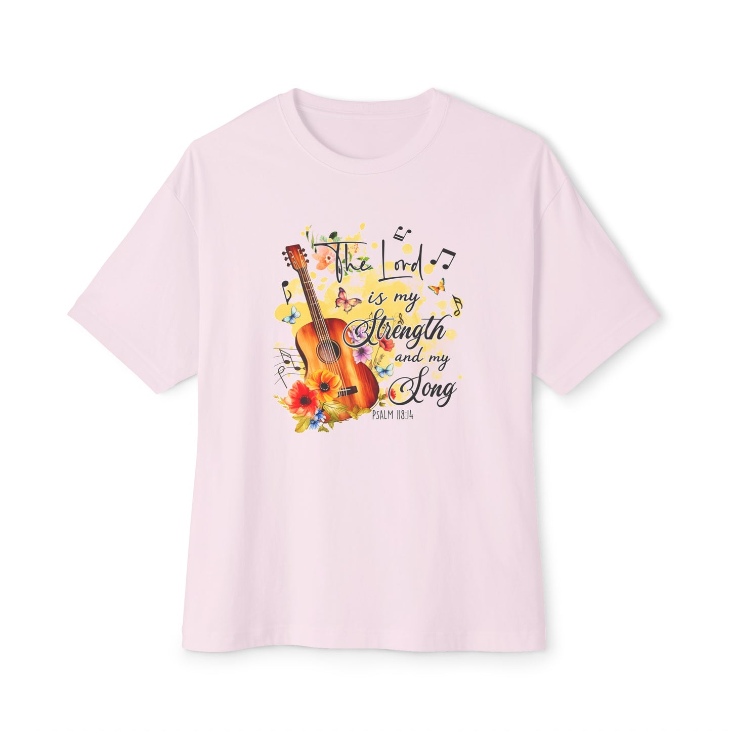 "The Lord is My Strength and My Song" Unisex Oversized Boxy Tee