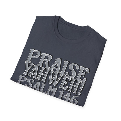 Praise Yahweh! Unisex Softstyle T-Shirt -GrayPrint