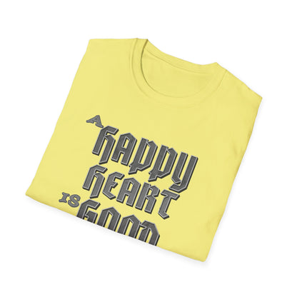 A Happy Heart Unisex Softstyle T-Shirt [Gray Text]