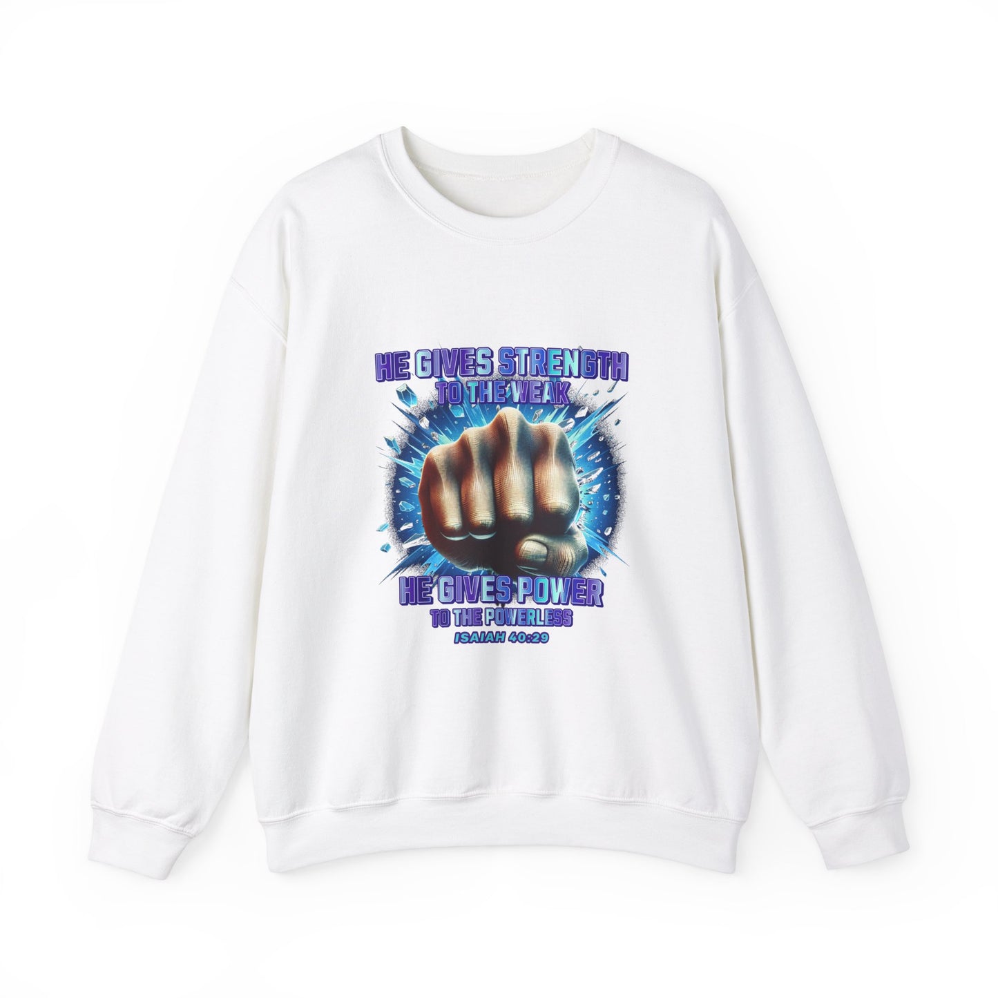 "Isaiah 40:29" Unisex Heavy Blend™ Crewneck Sweatshirt