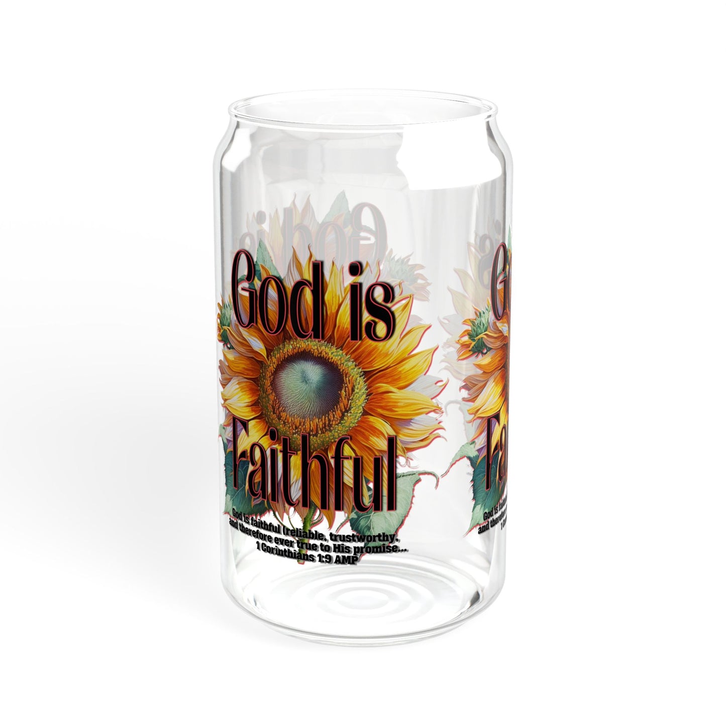 "God is Faithful!" Sipper Glass, 16oz