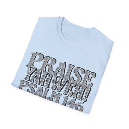 Praise Yahweh! Unisex Softstyle T-Shirt -GrayPrint