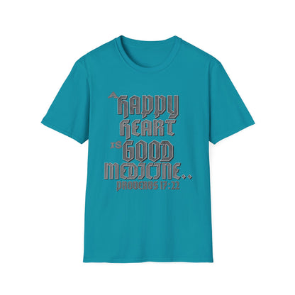 A Happy Heart Unisex Softstyle T-Shirt [Gray Text]