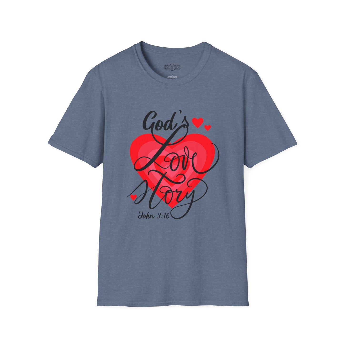 "God's Love Story" Unisex Softstyle T-Shirt