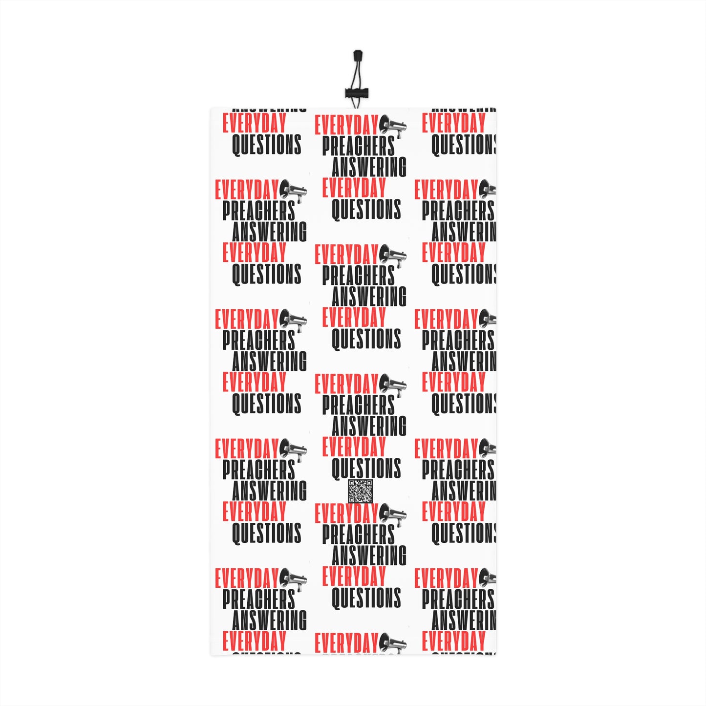 Everyday Preachers... Winter Neck Gaiter With Drawstring Red/Black Text