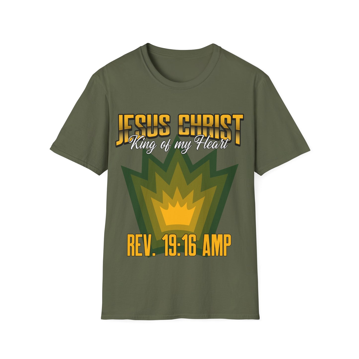 Jesus Christ- King of My Heart Christian Hope Unisex T-Shirt - Bible God Jesus Christ Encouragement