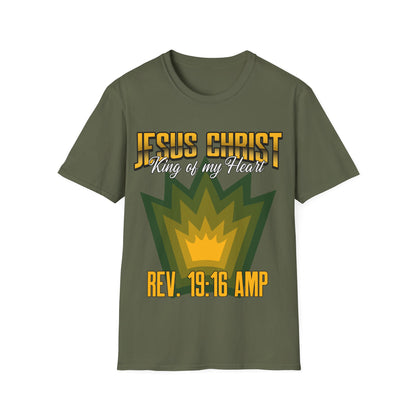 Jesus Christ- King of My Heart Christian Hope Unisex T-Shirt - Bible God Jesus Christ Encouragement