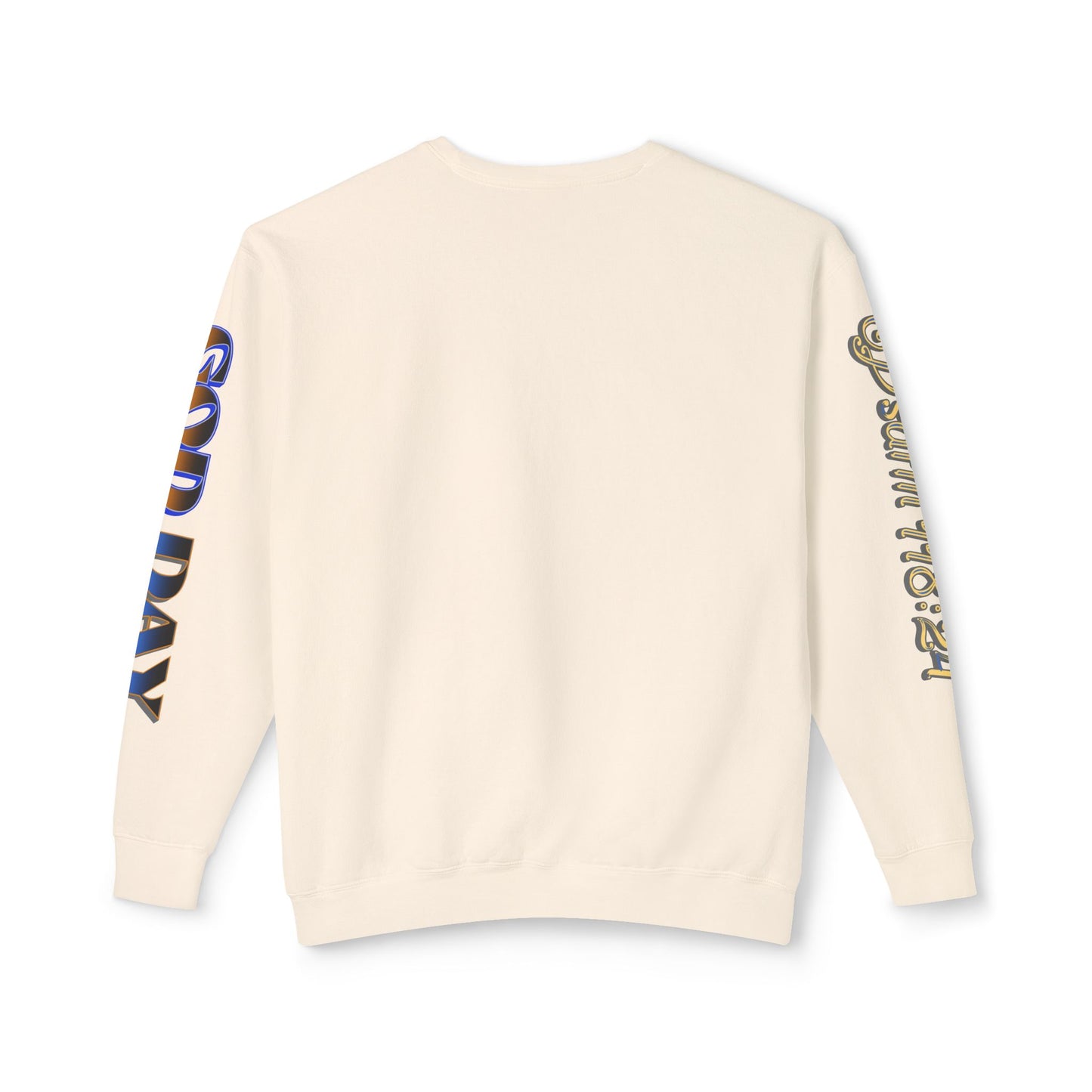 "God Day" Unisex Lightweight Crewneck Sweatshirt w/Sleeve Text