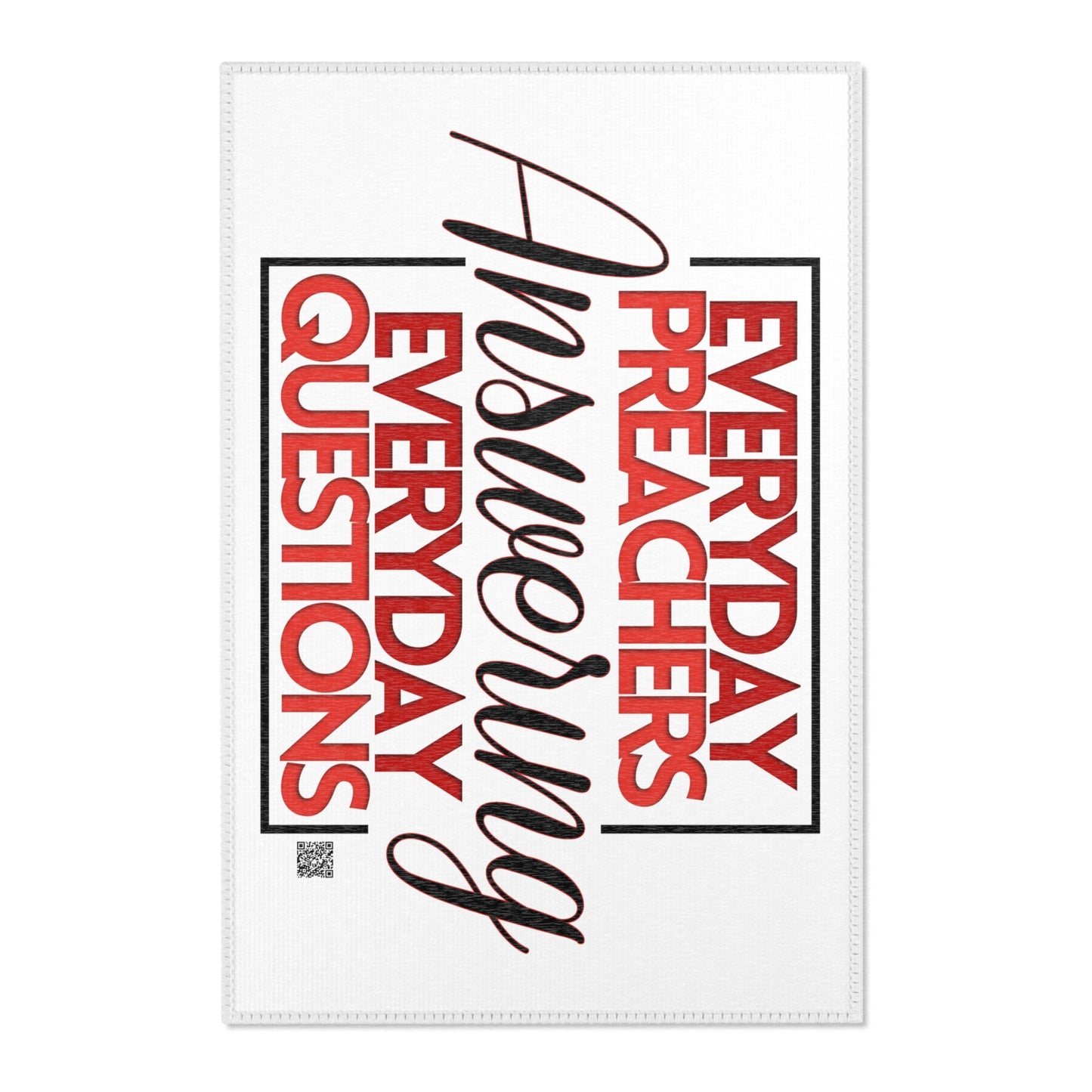 Everyday Preachers... Area Rugs [Red/Black Text] - Horizontal