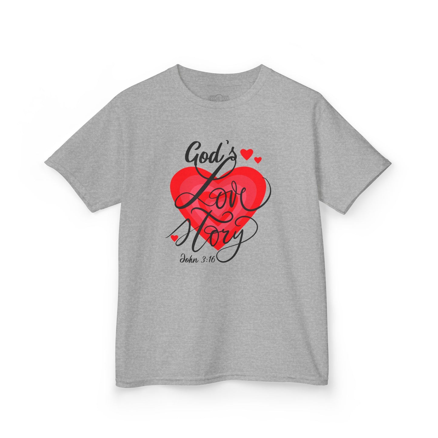 "God's Love Story" Kids Heavy Cotton™ Tee
