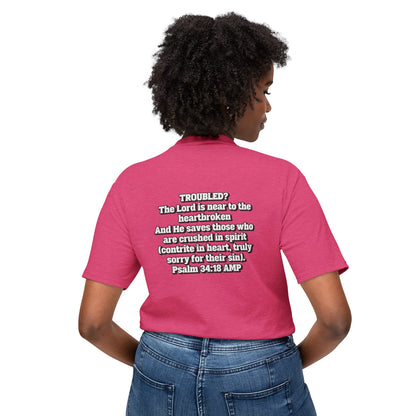 "Troubled? Get to God!" Unisex HD Cotton™ T-shirt