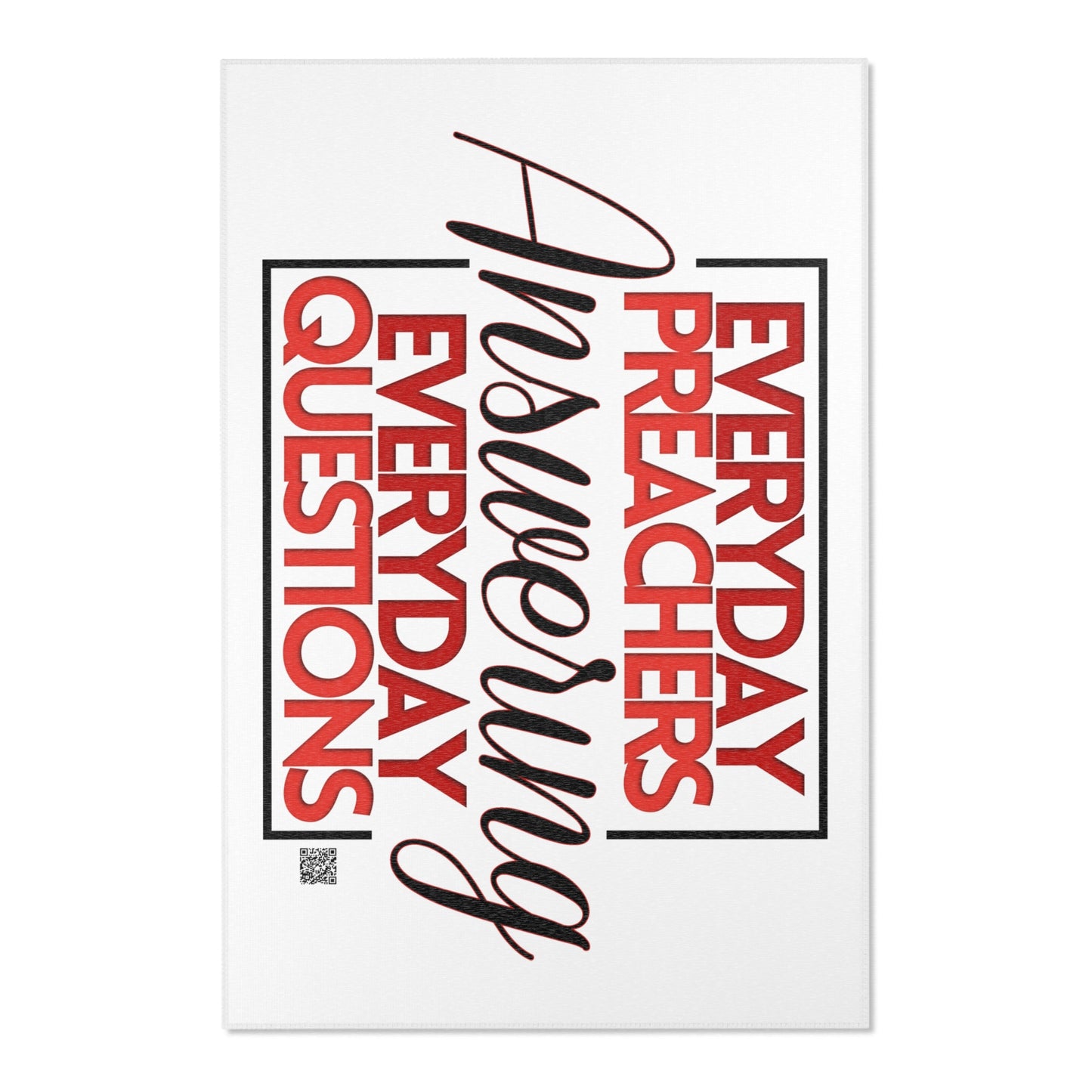 Everyday Preachers... Area Rugs [Red/Black Text] - Horizontal