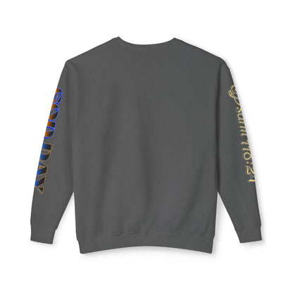 "God Day" Unisex Lightweight Crewneck Sweatshirt w/Sleeve Text