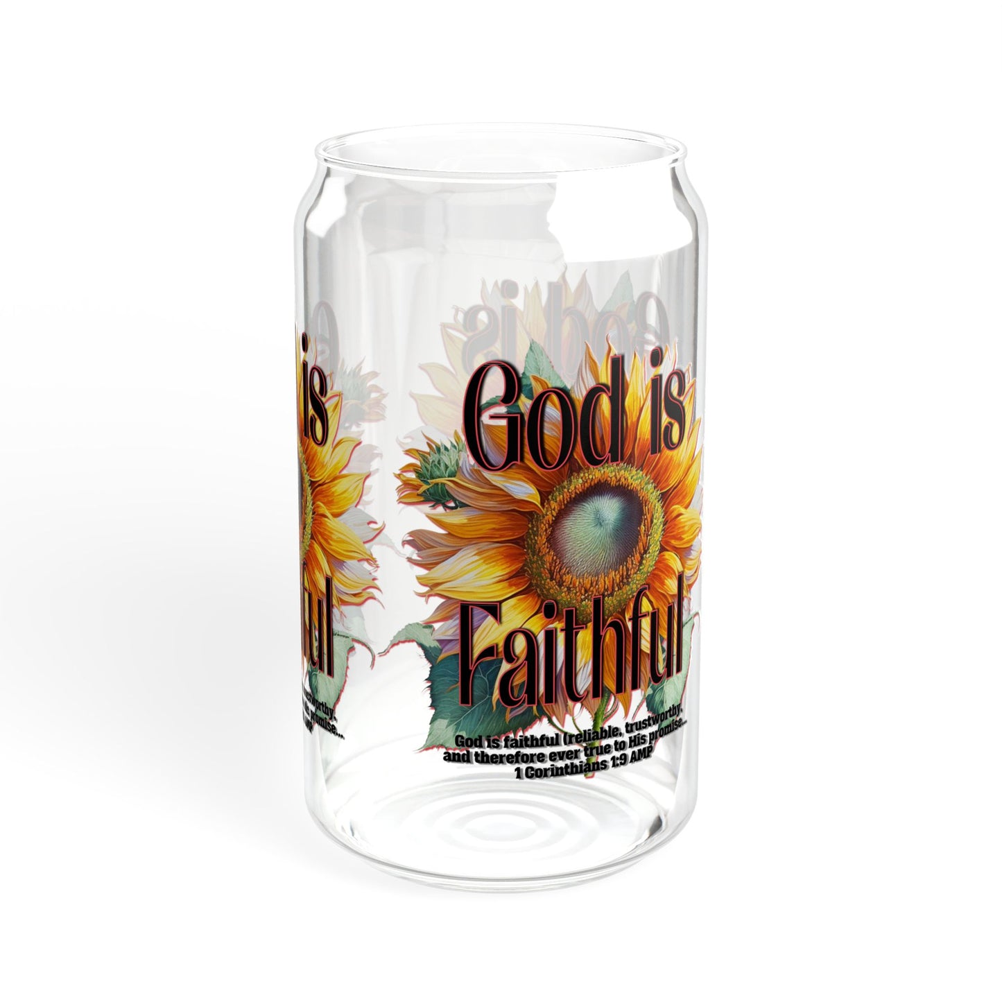 "God is Faithful!" Sipper Glass, 16oz