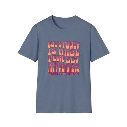 "God's Power is Made Perfect in My Weakness" Unisex Softstyle T-Shirt