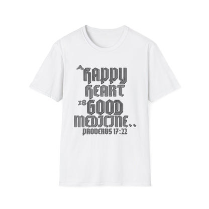 A Happy Heart Unisex Softstyle T-Shirt [Gray Text]