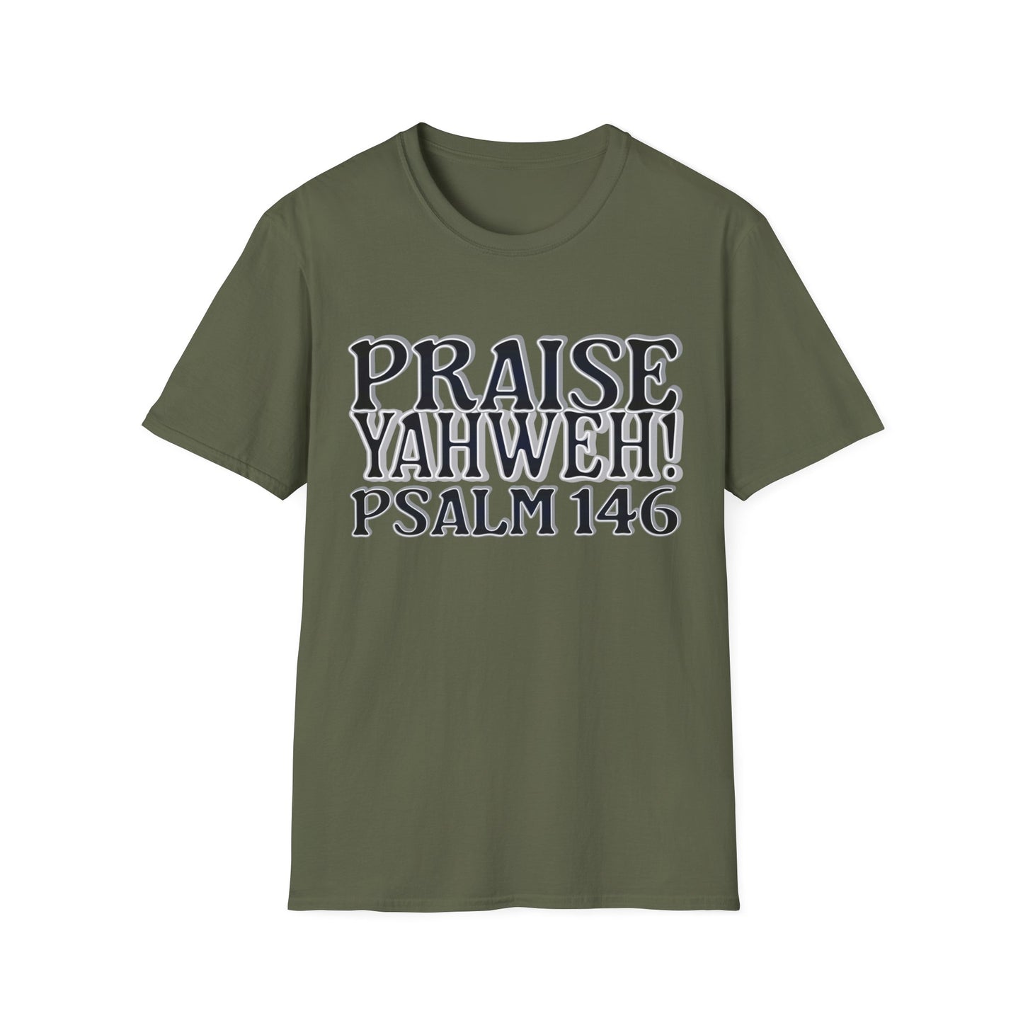 Praise Yahweh! Unisex Softstyle T-Shirt - BlackPrint