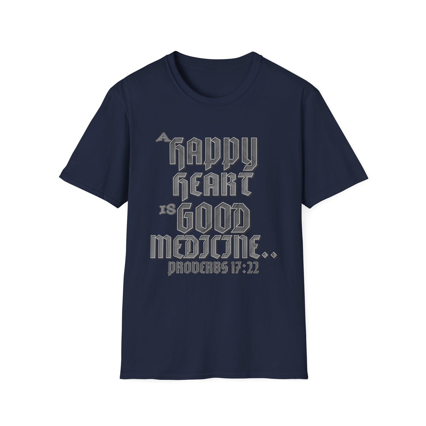 A Happy Heart Unisex Softstyle T-Shirt [Gray Text]