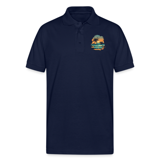 Enjoy Every God Day Gildan Unisex 50/50 Jersey Polo - navy