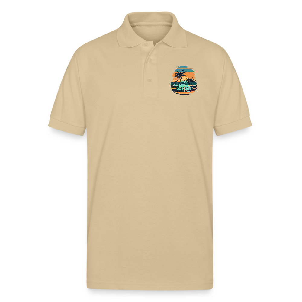 Enjoy Every God Day Gildan Unisex 50/50 Jersey Polo - Sand