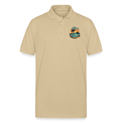Enjoy Every God Day Gildan Unisex 50/50 Jersey Polo - Sand
