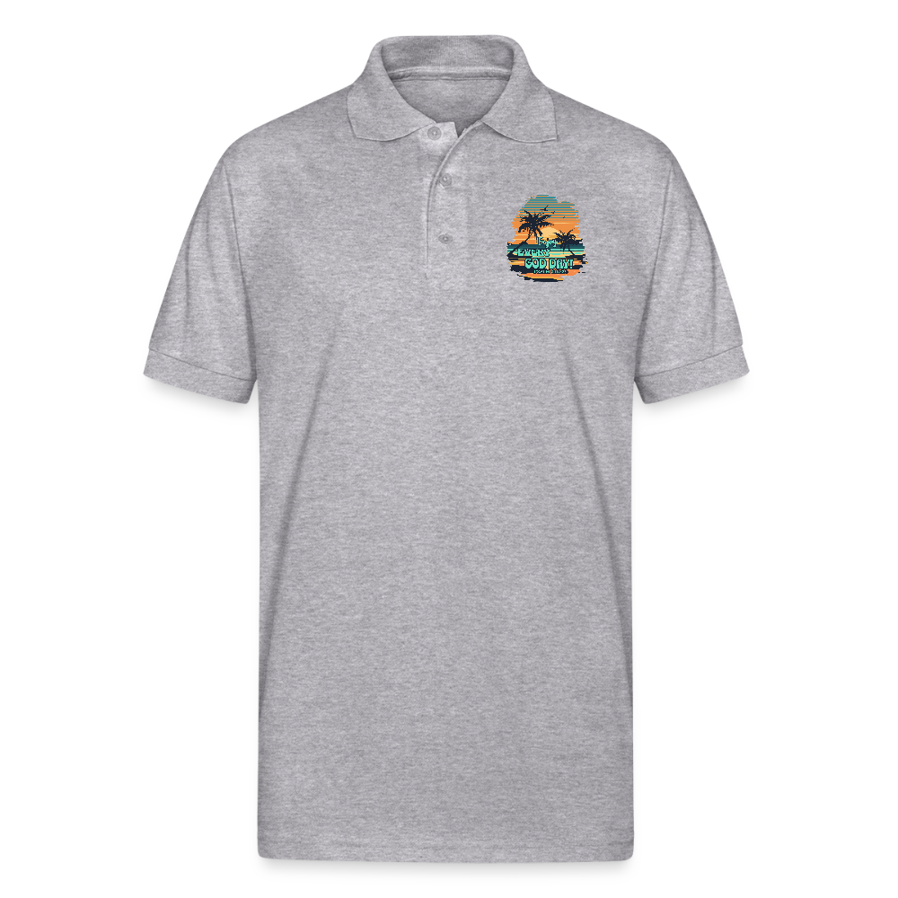 Enjoy Every God Day Gildan Unisex 50/50 Jersey Polo - heather gray
