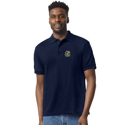Enjoy Every God Day Gildan Unisex 50/50 Jersey Polo - navy